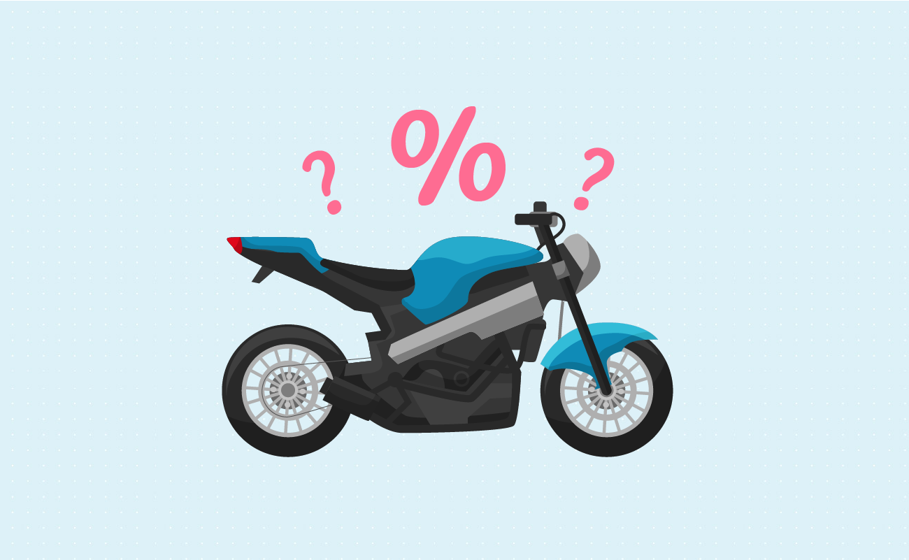 Motorcycle Illustration With Financing Considerations.